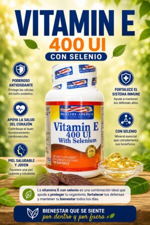 Vitamina E 400 UI con Selenio AMERICANO