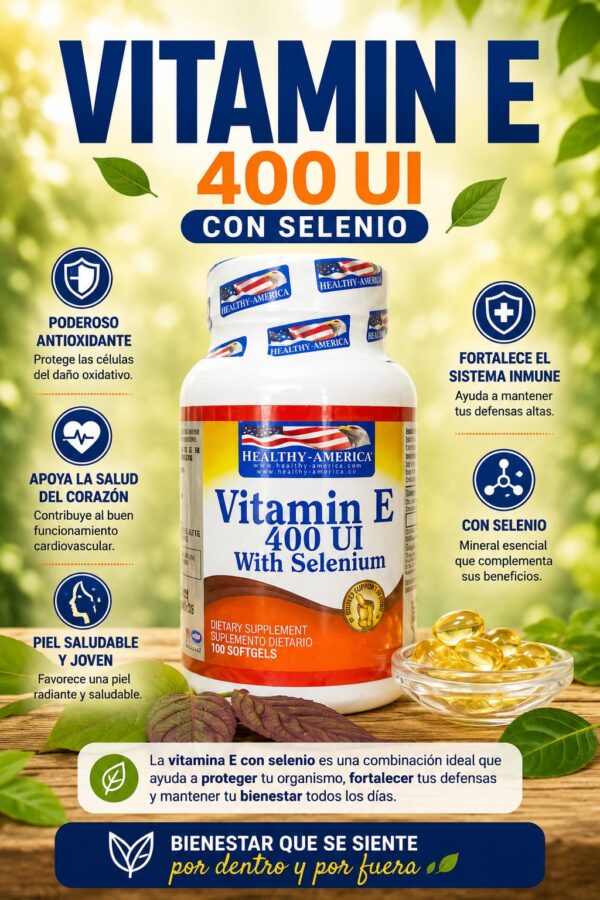 Vitamina E 400 UI con Selenio AMERICANO