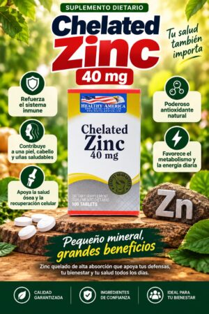 CHELATED ZINC 40MG AMERICANO